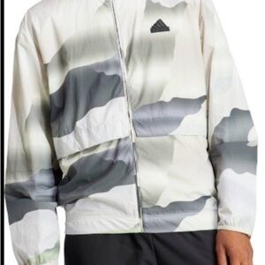 Adidas City Escape Full Zip Men's Jacket Hooded Windbreaker sz xl